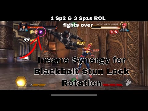 BlackBolt has Insane Stun Lock rotation with Ikaris Synergy - massive Win for Blackbolt - MCOC
