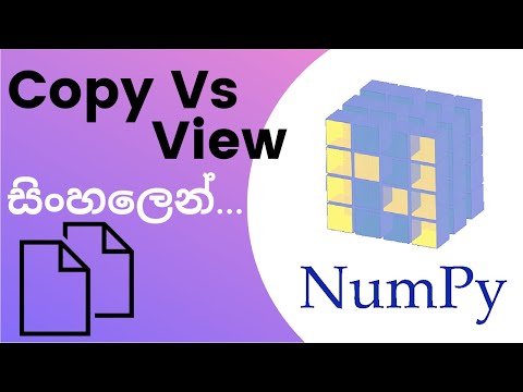 Python Numpy Tutorial 06 Copy Vs View Sinhala