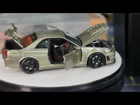 FirstLook PGM 1.64 Nissan GT-R (R34) Z-Tune, Jade Green with Engine