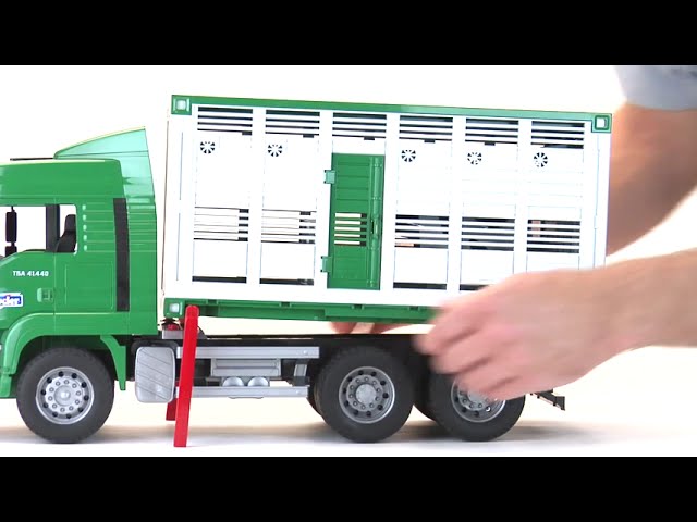 Vídeo relacionado con bruder 03548 - Camión Ganadero Scania Super 560R con 1 Ganado - 1:16 Vehículos, Camión, Remolque ganadero, Juguetes a partir de 4 años