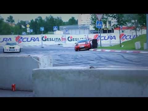 Crashes and some highlights from first stage of D1Sport Drift event. Vilnius 2013