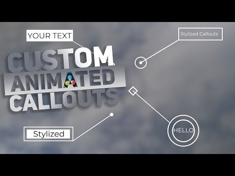 How To Create Custom Callout Titles // DaVinci Resolve 17