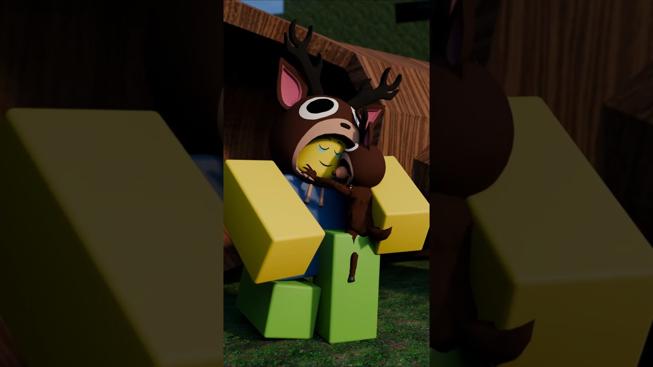 Noob met and befriended a baby deer  Cute story of 99 Nights in the forest #roblox #99nights