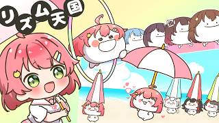 【手描き】リズム天国でいろんな姿になって世界に溶け込むみこち【ホロライブ 切り抜き 手描き / さくらみこ/ リズム天国】