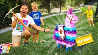 Opening Mystery FORTNITE LLAMA in Real Life!! (Super Rare!)