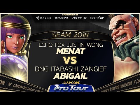 Justin Wong (Menat) vs DNG Itabashi Zangief (Abigail) - SEA Major 2018 Day 1 Top 8 - CPT 2018