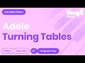 Adele - Turning Tables (Karaoke Piano)