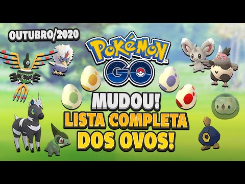 MUDOU: Lista COMPLETA dos Pokémon nos Ovos do Pokémon GO! Outubro/2020