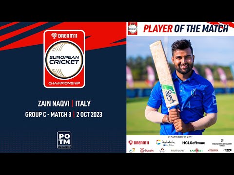 POTM: Z.Naqvi - EST vs ITA | Highlights | Dream11 ECC23 | 2 Oct 2023 | ECC23.031