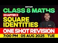 Class 8 Maths Chapter 3 Square Identities One Shot Revision Xylem Class 8