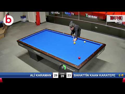 ALİ KARAMAN & BAHATTİN KAAN KARATEPE Bilardo Maçı - 2022 ERKEKLER 1.ETAP-3.TUR