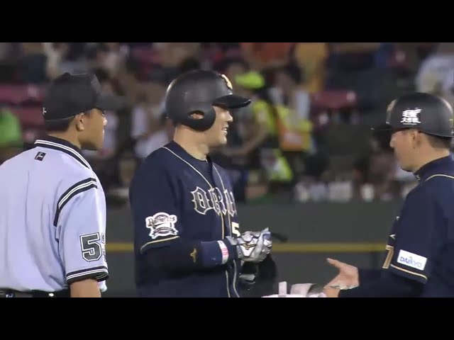 【5回表】バファローズ・T-岡田 フェンス直撃のタイムリー2ベースヒット!! 2016/8/26 E-Bs