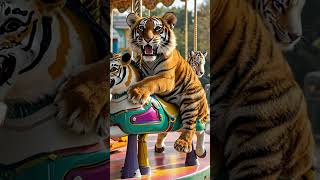 Animals riding the carousel. #cute #animals #carousel