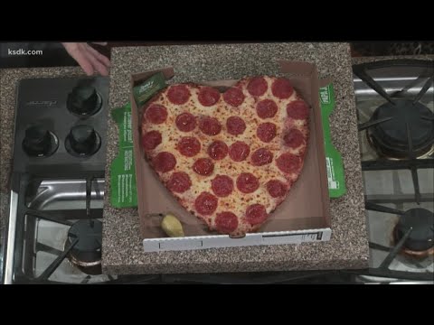 Heart-Shaped pizza for Valentine's Day