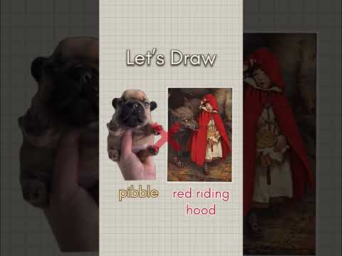 Pibble as a scary wolf next to Little Red Riding Hood (⁠ᗒ⁠ᗩ⁠ᗕ⁠)