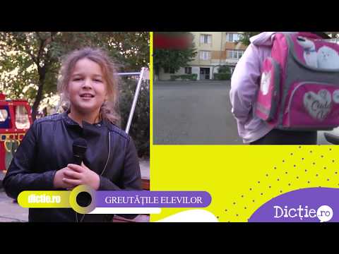 ANDREEA STEFANESCU: Cât cântărește ghiozdanul unui copil de clasa a IV-a - Școala TV Dicție.ro