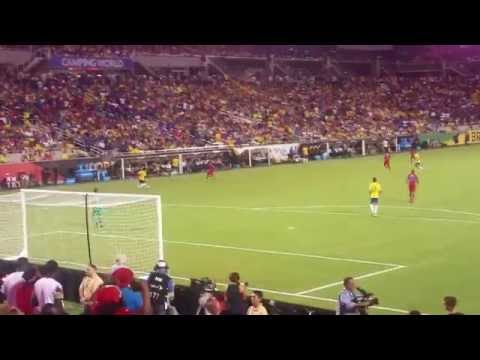 Haiti finally scores against Brazil and the crowd goes wild!!
