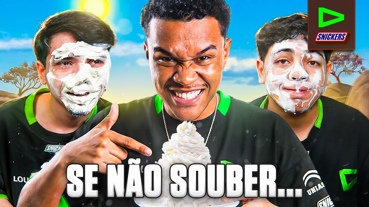 TORTA NA CARA COM PERGUNTAS DE FREE FIRE