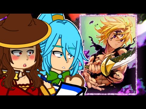 🇧🇷/🇺🇸/🇪🇸 Konosuba React to Kazuma As Meliodas - Gacha React