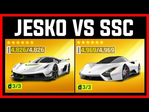 Asphalt 9 Koenigsegg Jesko VS SSC Tuatara