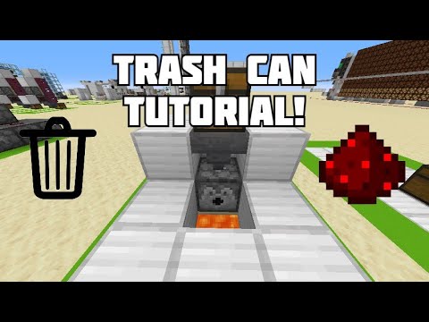 Minecraft 1.18 Simple Redstone Trash Can Tutorial!