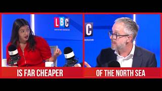 Argument breaks out between Reem Amir Ibrahim & James Meadway over drilling for oil in the North Sea