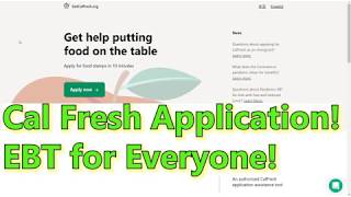 How to Apply for EBT Card CalFresh $204 per Person! Food Stamps Food Bank PEBT SNAP Benefits WIC CA
