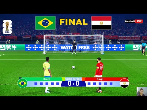 Brazil vs Egypt Penalty Shootout - Final FIFA World Cup 2026 | البرازيل ضد مصر | eFootball PES