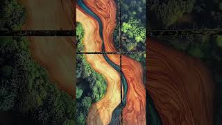 Colorful Wooden Wall Art - Abstract Forest