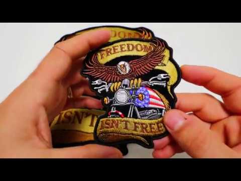 Freedom Isn't Free Biker Embroidered Iron on Patches