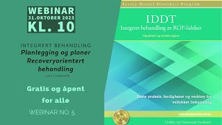 Video av IDDT-webinar 5-2: Recoveryorientert behandling