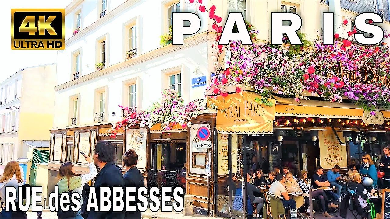 ?4K?????Rue des Abbesses - Paris Walking Tour - October 2021