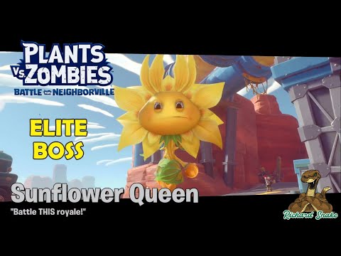 PvZ 3: Battle for Neighborville Garden Ops Sunflower Queen Elite Boss Gameplay