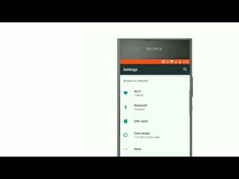 Sony Xperia Xa1 Settings