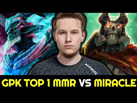 GPK Top 1 MMR vs MIRACLE — Scepter Leshrac vs Midas Wraith King