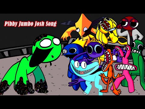 FNF Pibby Jumbo Josh Song But 2D Rainbow Friends Chapter 2 Sing it | Pibby Garten Of Banban V3 MOD