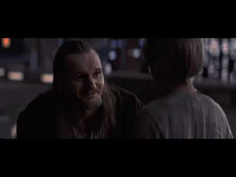 Qui Gon Jinn explains Midi-chlorians to Anakin scene