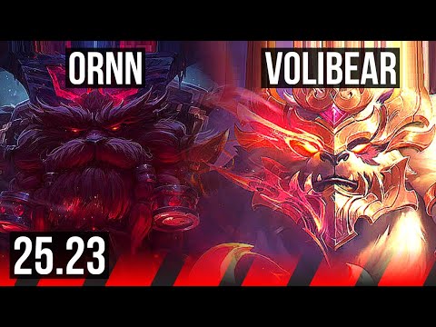 ORNN vs VOLIBEAR (TOP) | 6 solo kills, Legendary | KR Master | 25.23