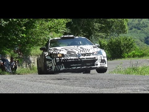 New Volkswagen Polo GTI R5 2018 action Tarmac Rally Test 17-07-18