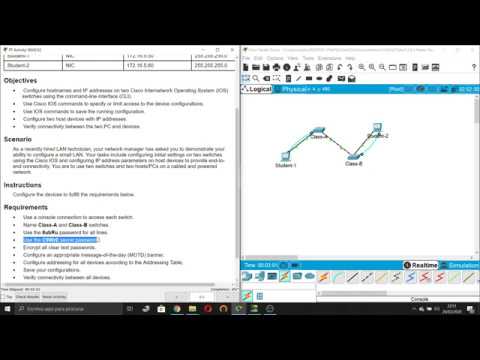 2.9.1 Packet Tracer - Basic Switch and End Device Configuration (CCNAv7)