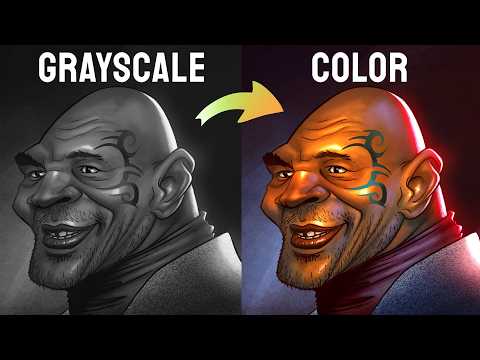GRAYSCALE to COLOR | Easiest Process| Digital Painting Tutorial (For Beginners)