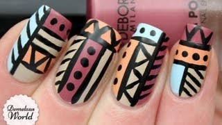 How To: Aztec Tribal Nail Art (for Deborah Milano BeautyClub)