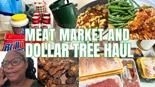 COME WITH ME, TRIP TO MEAT MARKET (PICK 5 FOR $20) AND DOLLAR TREE HAUL
