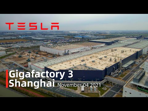 (November 04 2021)Tesla Gigafactory 3 Shanghai 4K Video