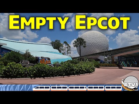 EMPTY Epcot - Relaxing Stroll | Future World - Reopening Week - 4K 60fps |  Walt Disney World