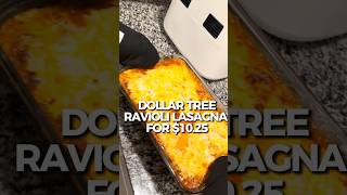 DOLLAR TREE Ravioli Lasagna on a budget! #budgetmeal #easymeals #quickmeals #cheapmeals