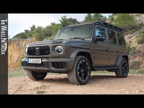 2025 Mercedes-AMG G63 with AMG Offroad Package Pro | Dark Olive | Gravel Driving, Interior, Exterior