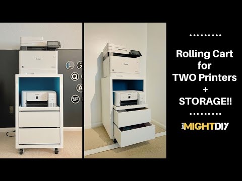 Rolling printer cart online