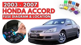 Honda Accord (2003 to 2007) Fuse Box Diagrams & Location Guide