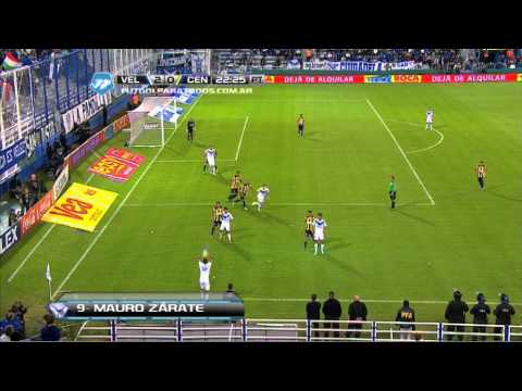 Gol de Zárate. Vélez  2 - Rosario Central 0. Fecha 16. Torneo Final 2014. FPT